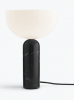 Lampka stołowa nocna półokrągła czarny marmur nowoczesna designerska dekoracyjna na komodę 45cm Kizu 20411 New Works